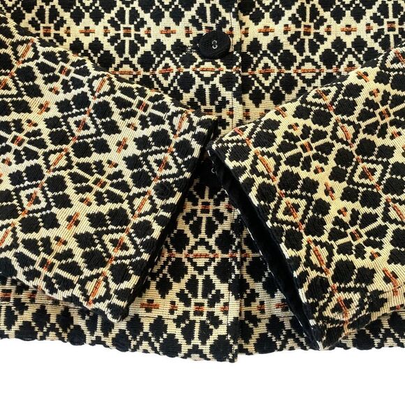 NID D'Abeille Cropped Brocade Tapestry Damask Raised Textured Jacket, Large - Picture 8 of 12